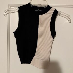 Two tone Kendal and Kylie crop top